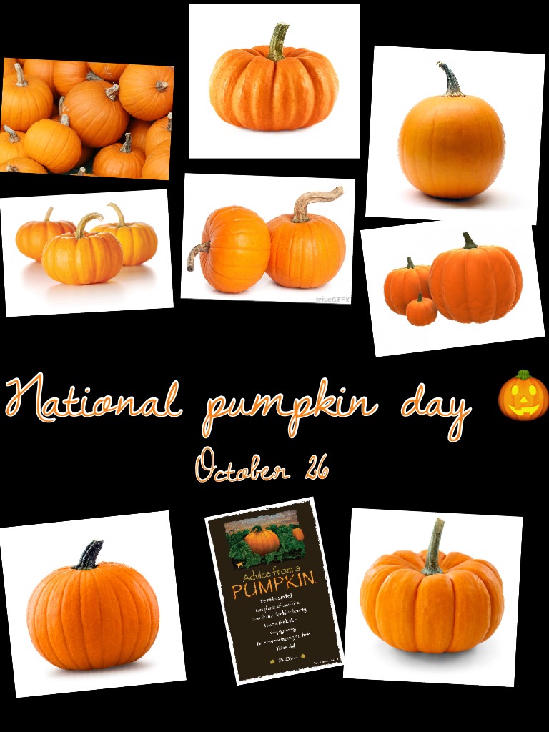 National pumpkin day 🎃 