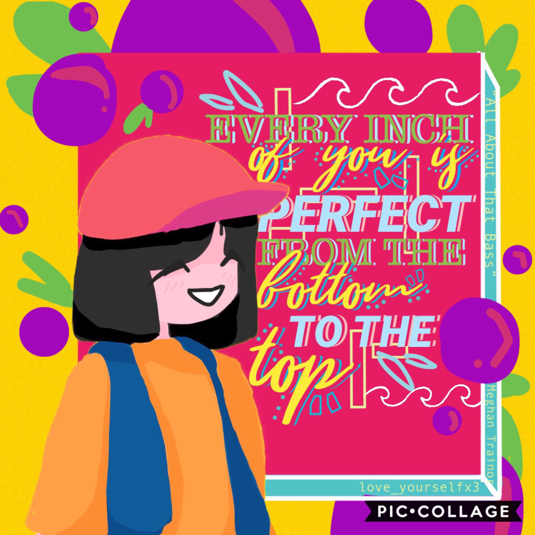 <daily dose of positivity> 💜Tap!💜

“All About That Bass” by Meghan Trainor!

I did too much on the text this time.. Welp I’ll strike a balance soon!!

Want an icon like mine? Just hmu! Details in comments :))

