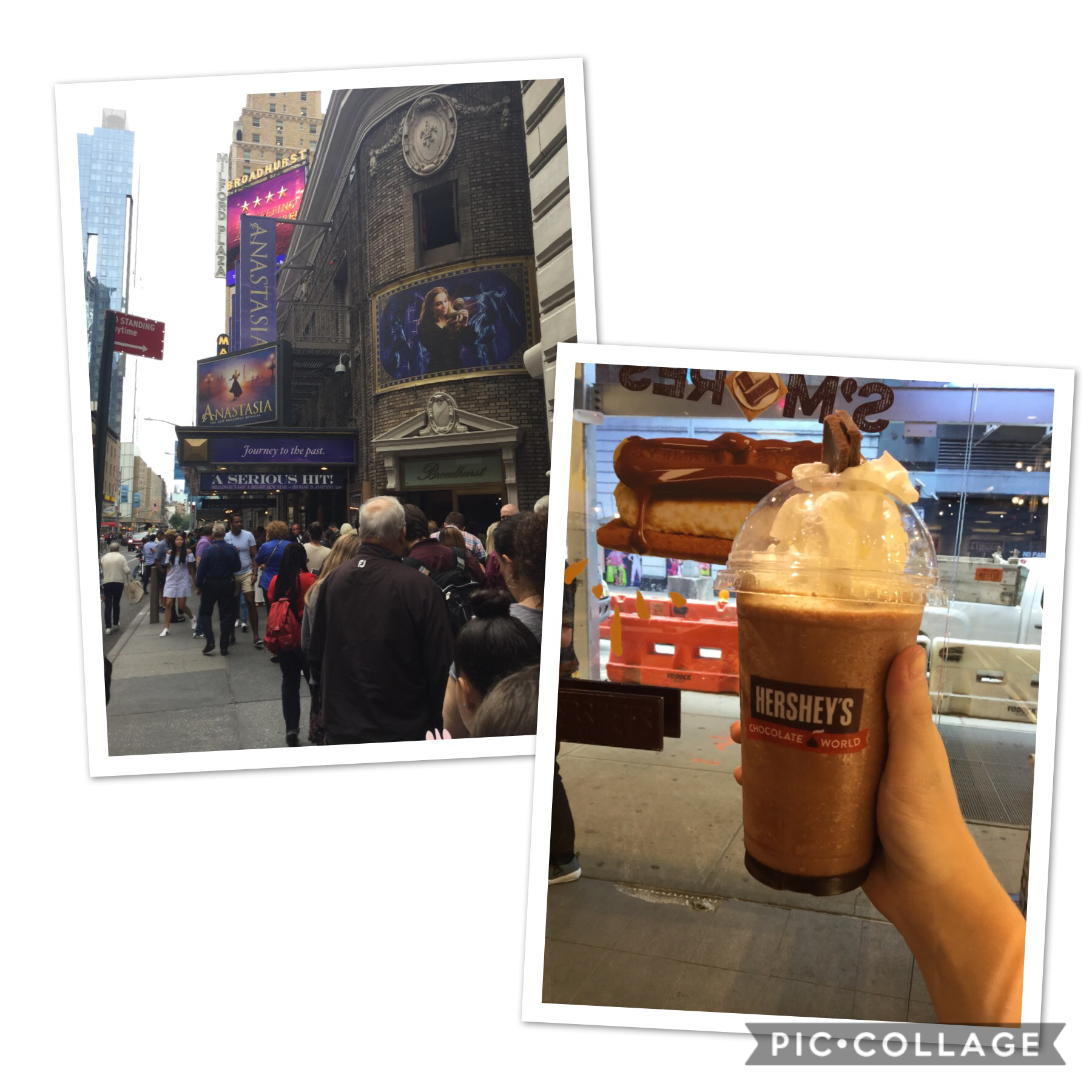 My day today was great... Broadway and frozen hot chocolate