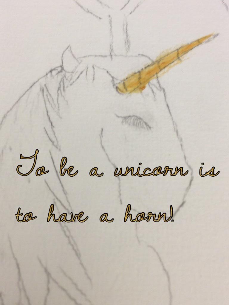 To be a unicorn is to have a horn!