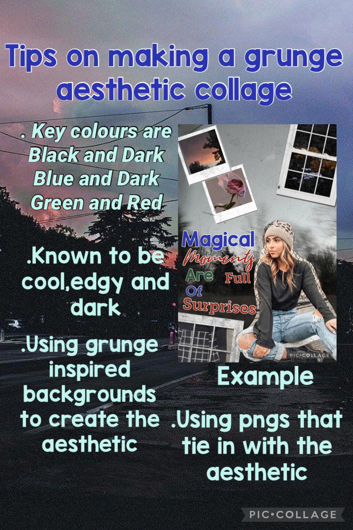 Tips on making a grunge aesthetic collage 