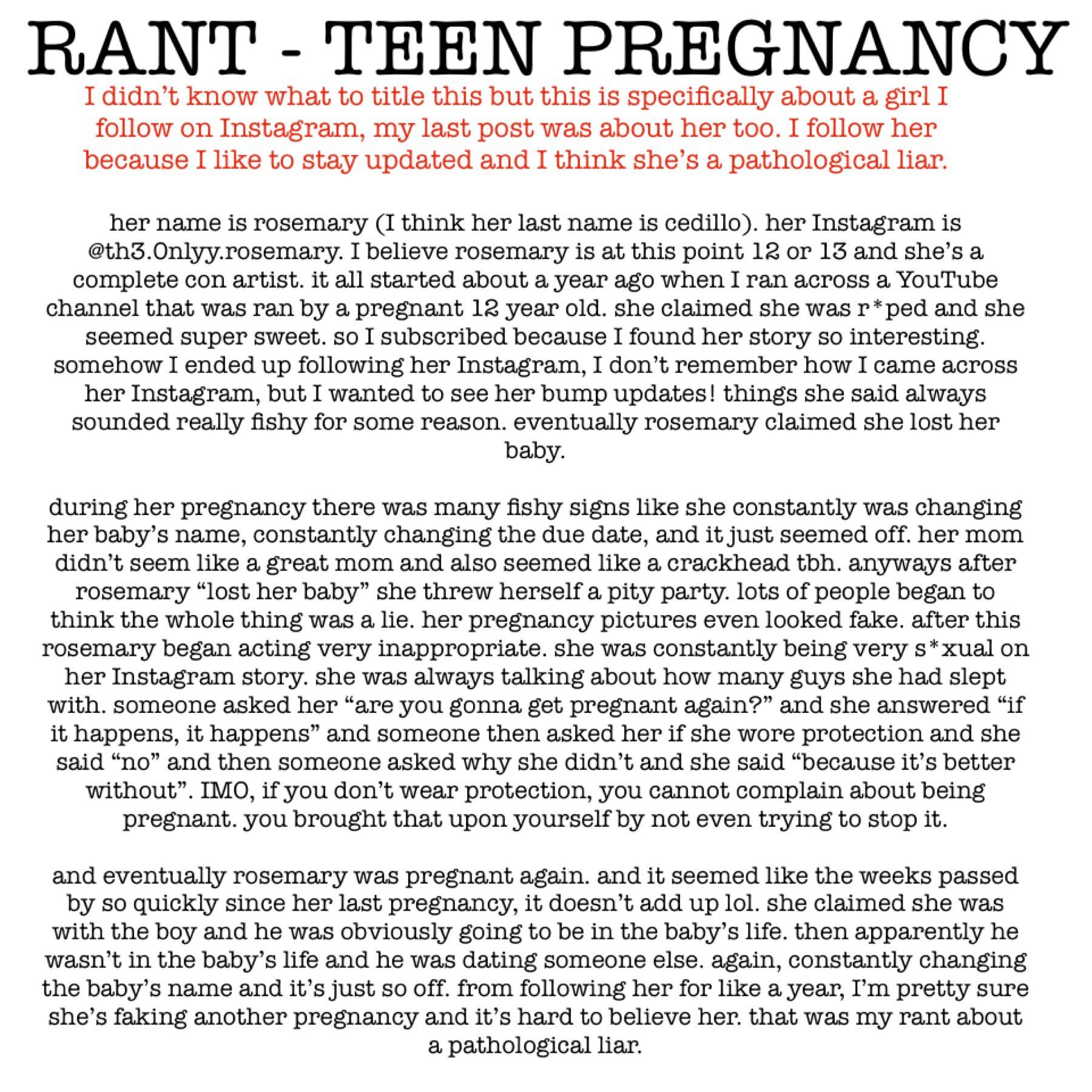 a rant about a 12 or 13 year old pathological liar/a young child who needs a good role model 