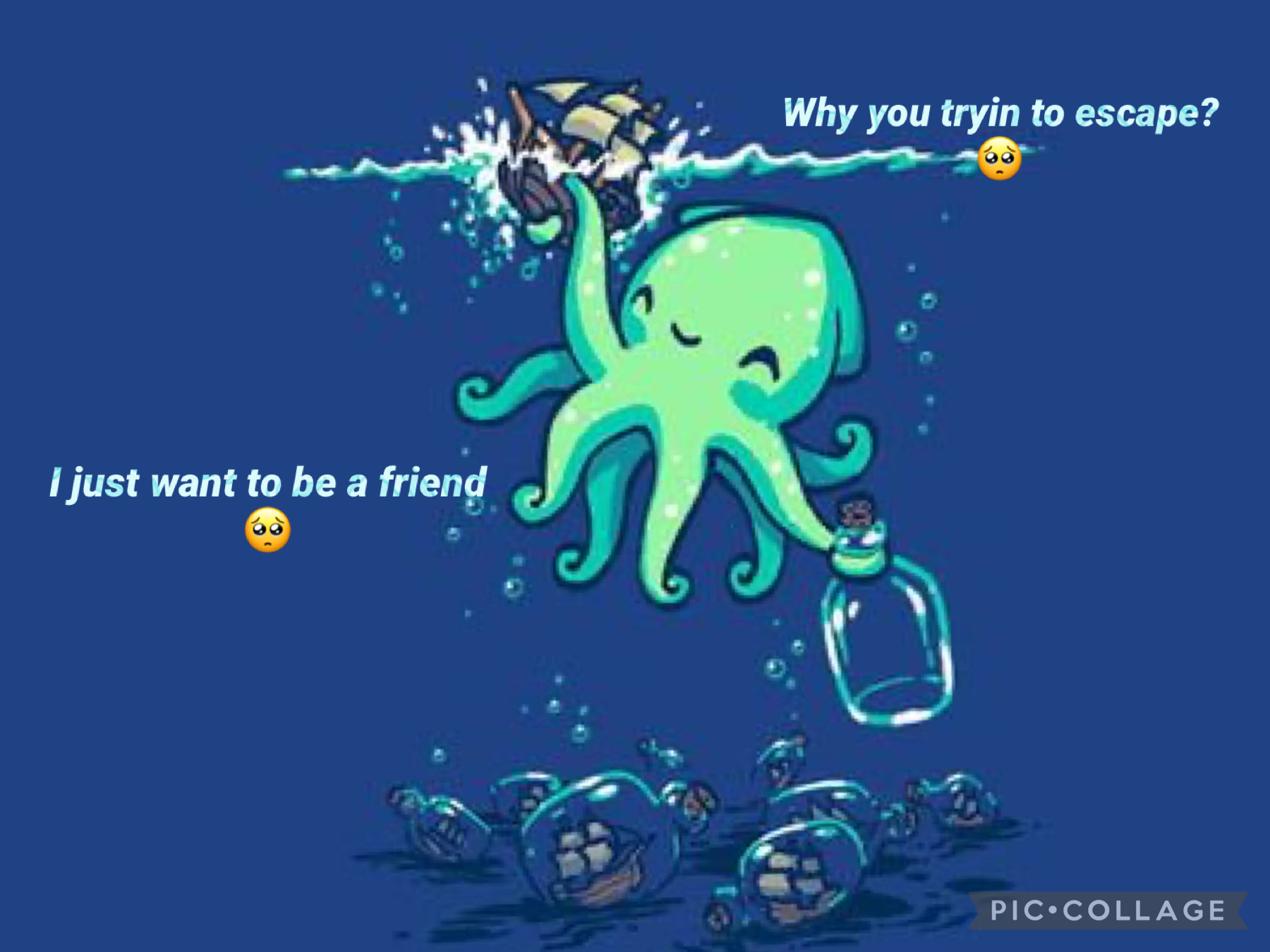 Aww poor lonely kraken!🥰