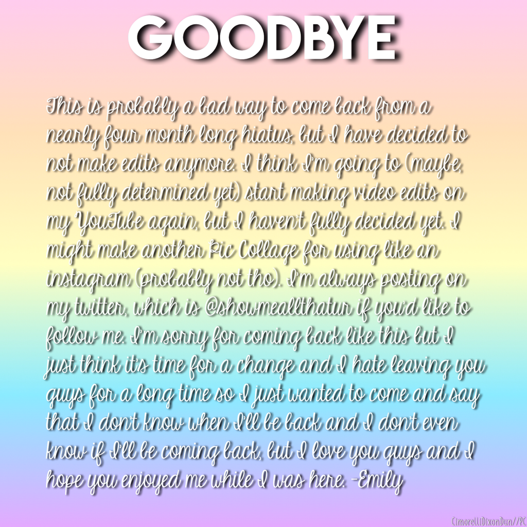 Goodbye 💕