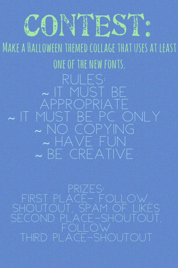Contest!!!!  Please join and have friends join!!!