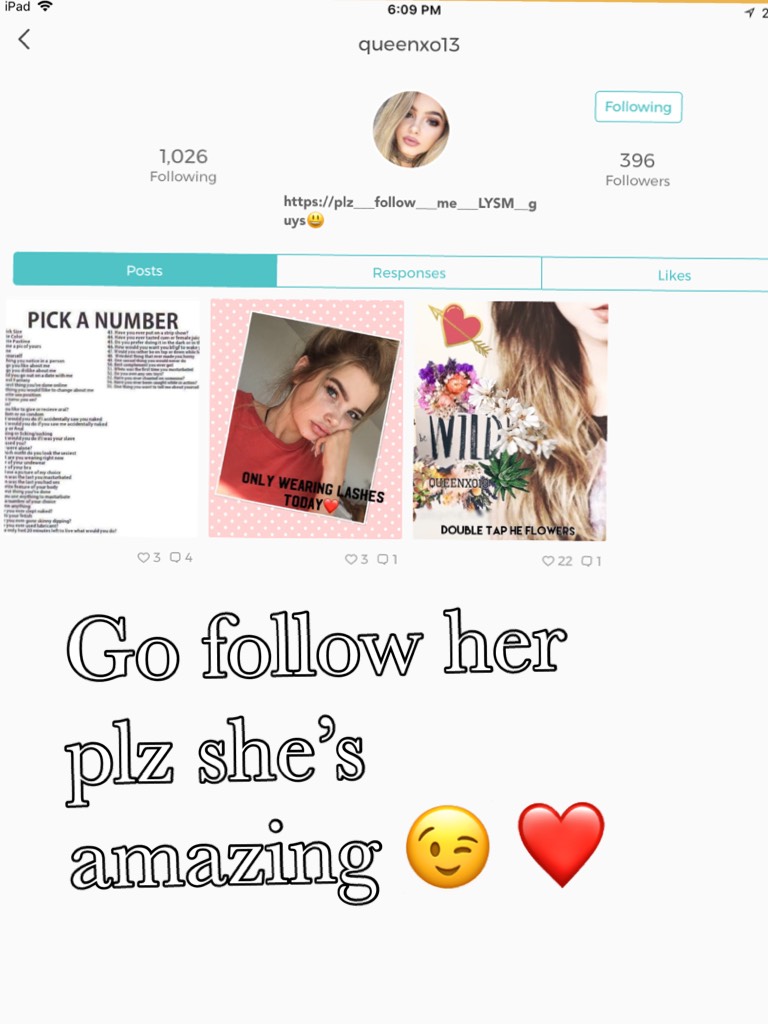 Go follow her plz she’s amazing 😉 ❤️