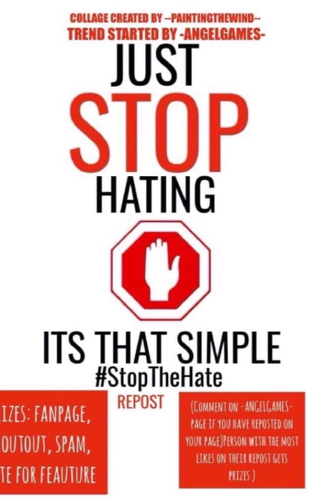 🛑#STOPTHEHATE🛑

PLEASE REPOST!!!!!

