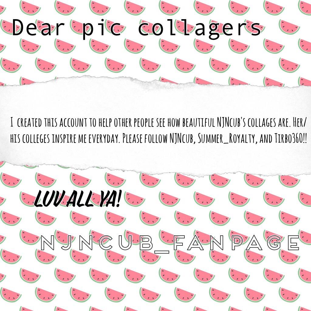 Dear pic collagers 