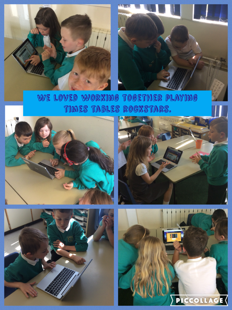 We loved working together playing times tables rockstars.  #piccollage