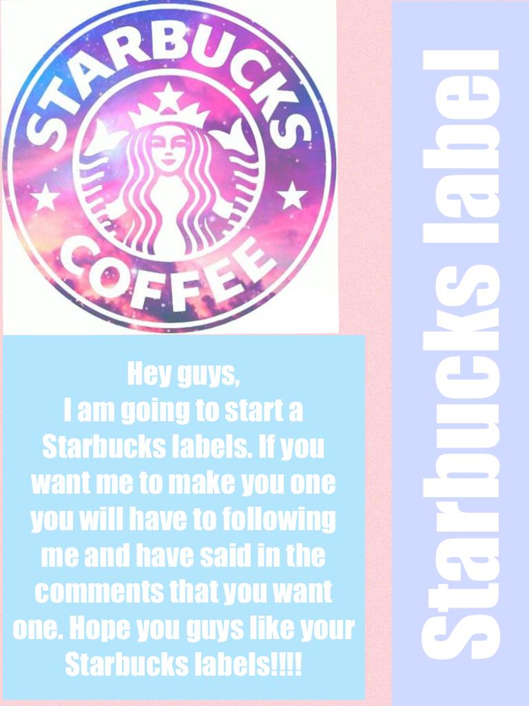 💜Starbucks labels for you guys💜