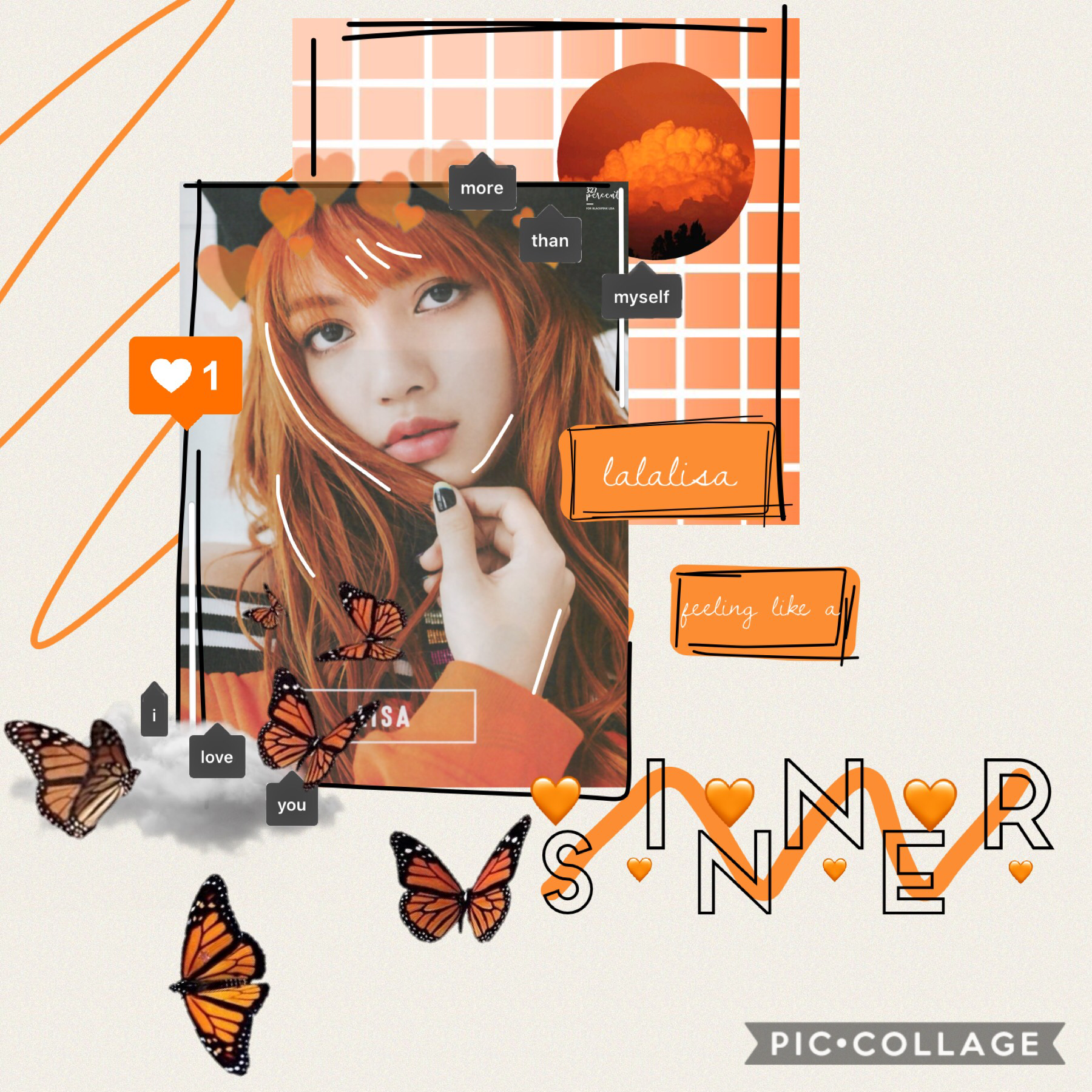 🧡 tap 🧡
Here’s a Lisa for ya’ll... she is totally rocking the orange! I’m trying to do more collages of a variety of kpop bands now!!! Jennie next! 🔥🔥🔥