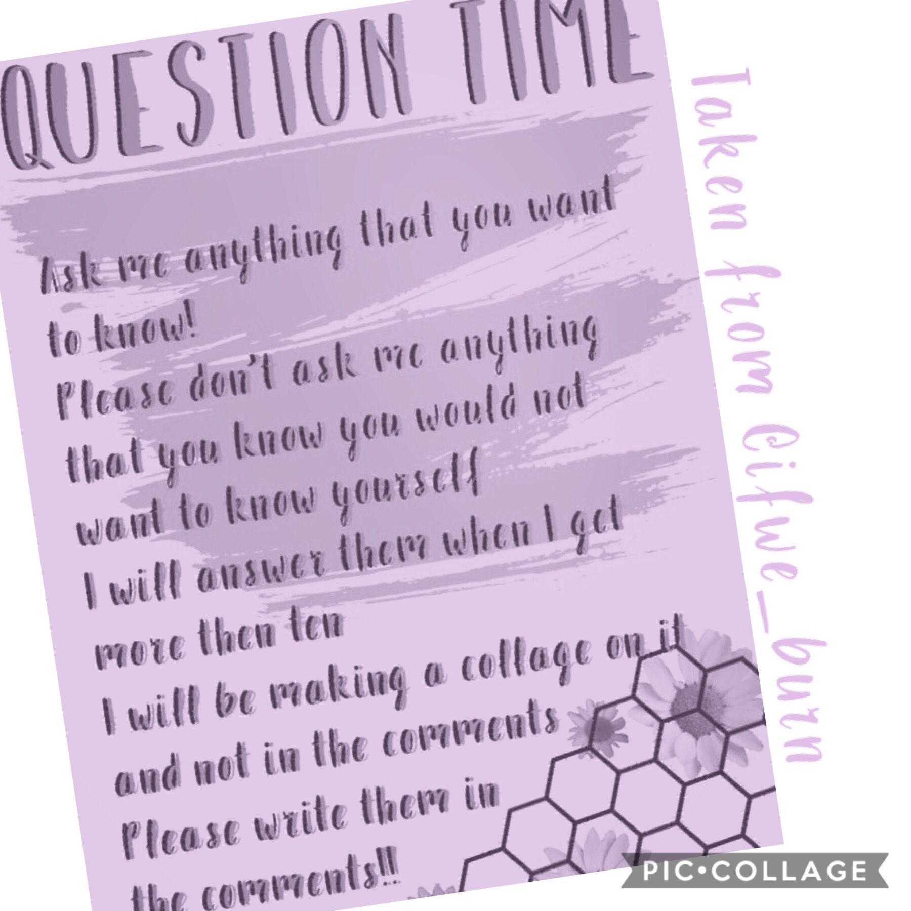 💜Happy to answer questions ab me!💜