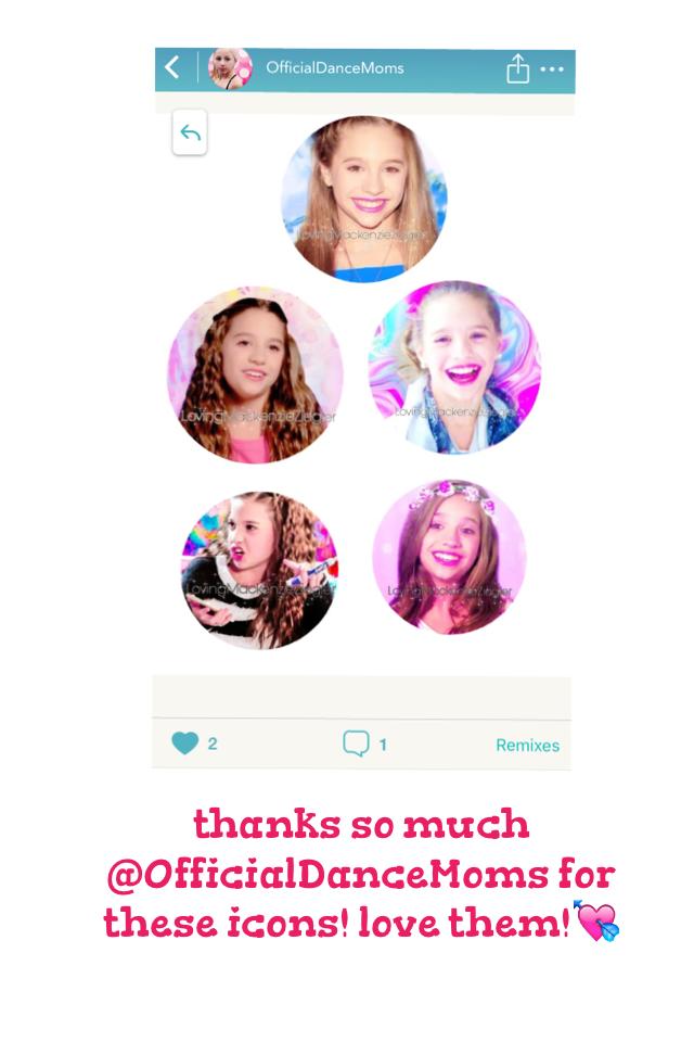 thanks so much @OfficialDanceMoms for these icons! love them!💘
