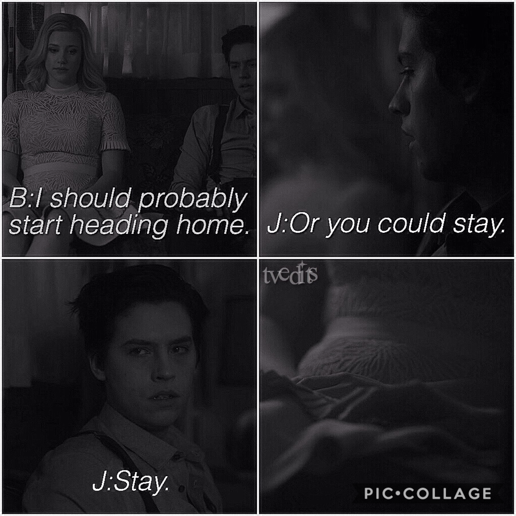 Tap me

This scene gave me so many feels like oml!!! Ugh bughead, one of my faves!💞😍right behind steroline😂 sorry. But it's true. Anyways, hope you had a great day!!