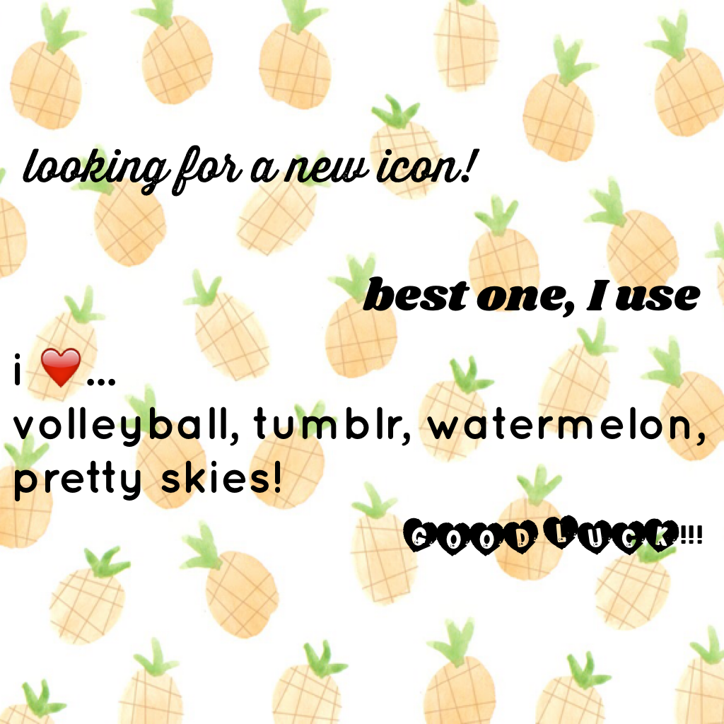 looking for a new icon!