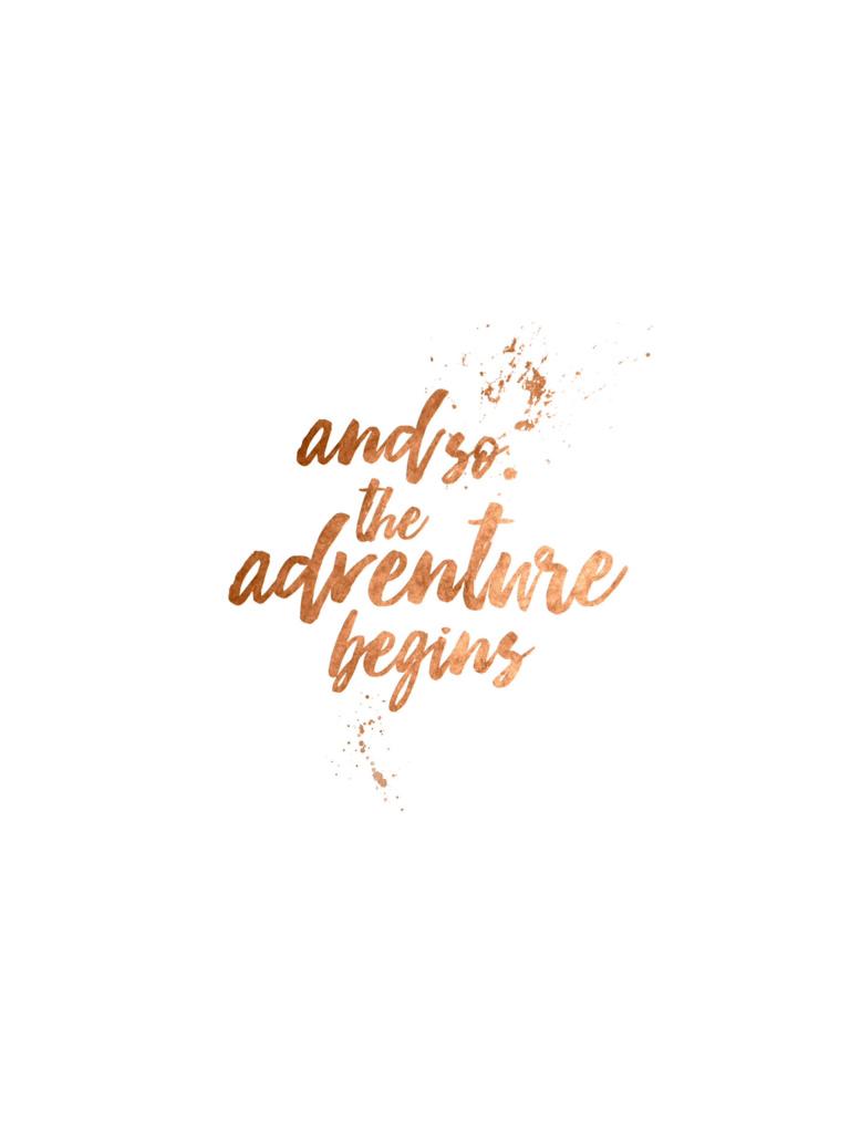 And so your adventure begins 
