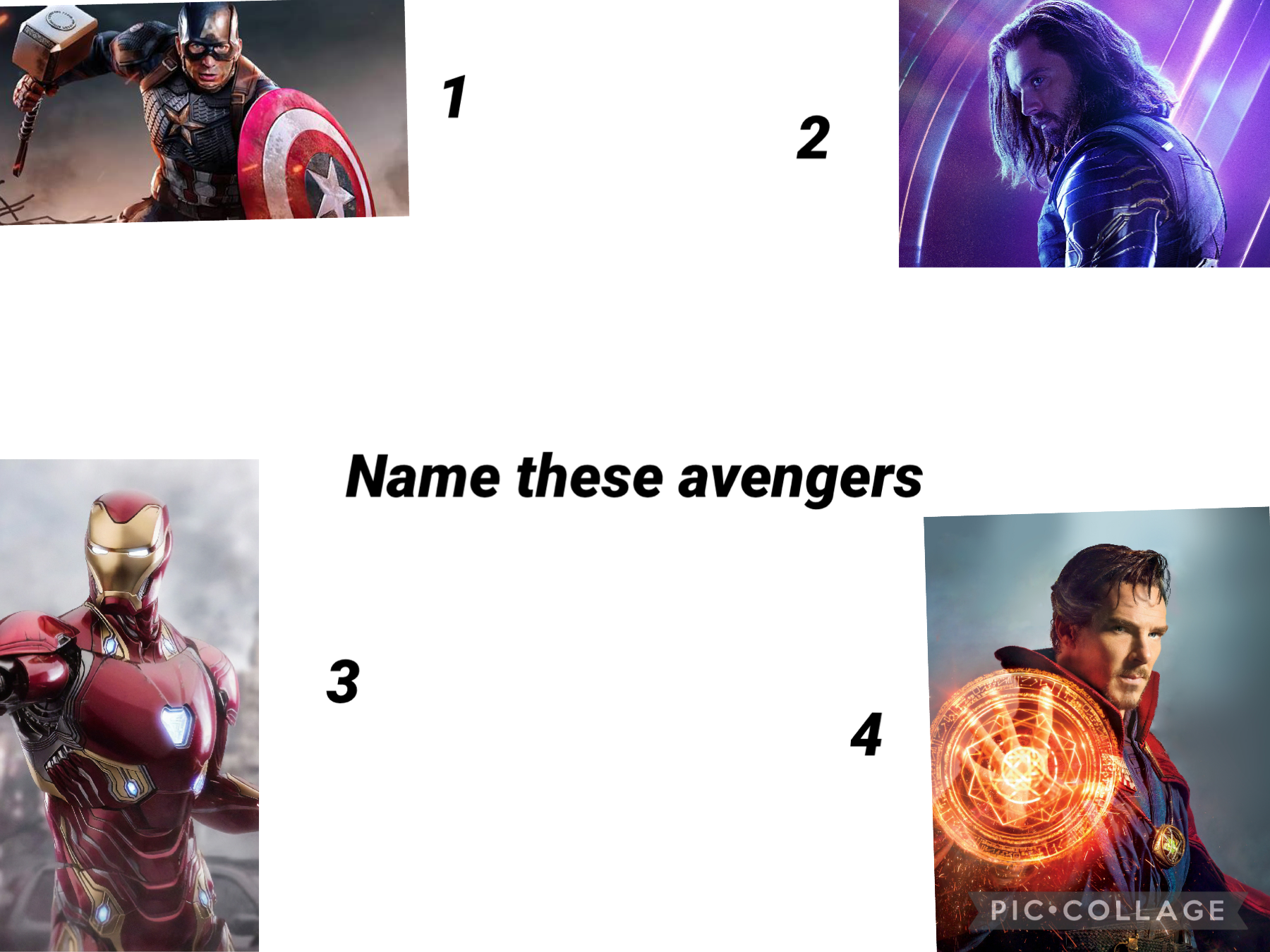 Try to guess my favorite avenger and my least (so put it from least to greatest)
