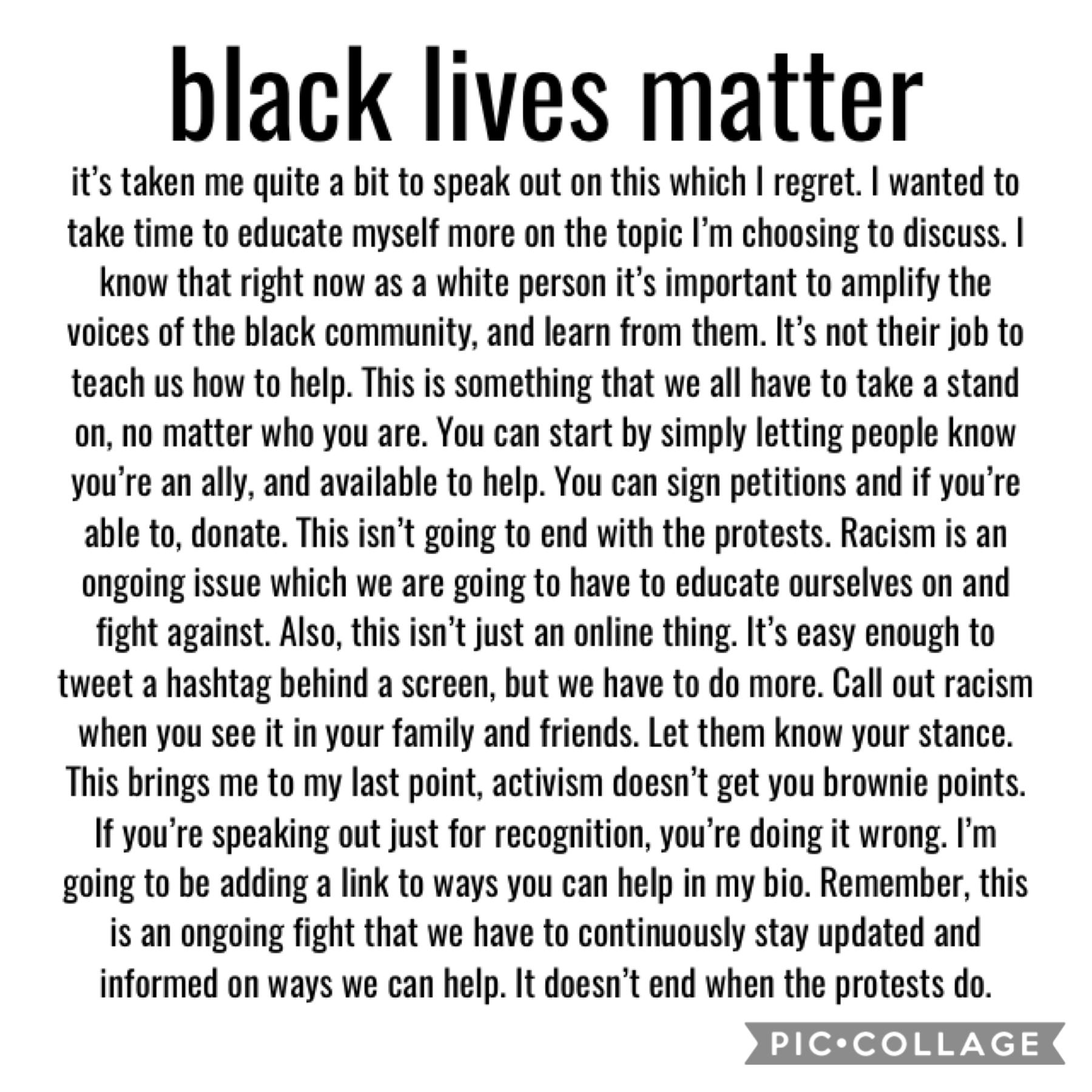 black lives matter. 