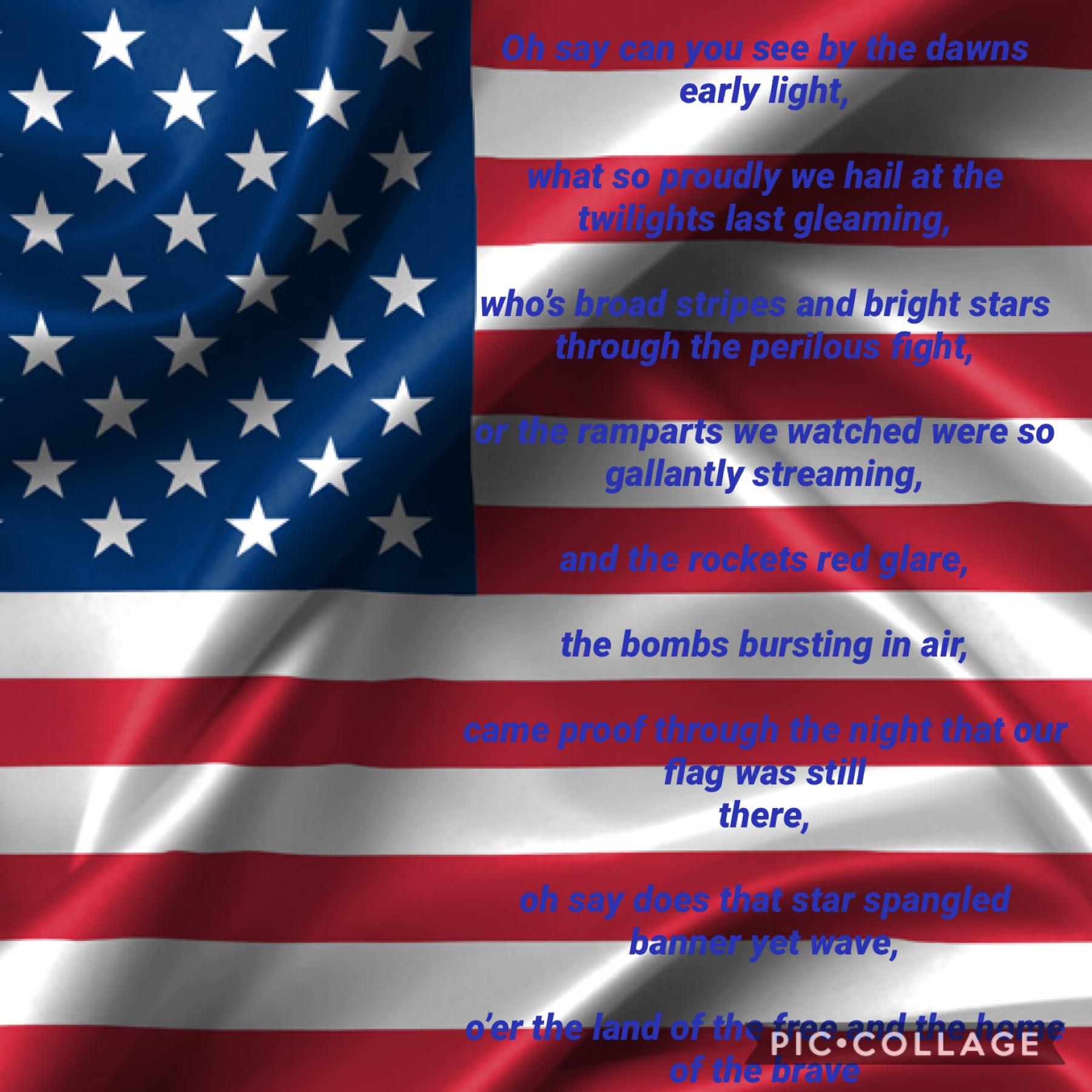 Post a video of you singing the star spangled banner in honor of our veterans