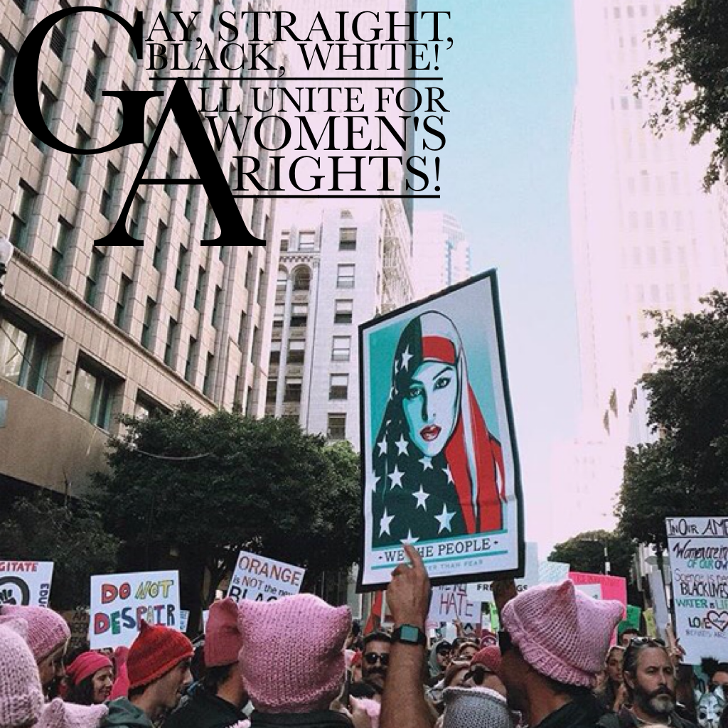gillyweed is typing...

//I wasn't at a Women's March but the vibe they gave off was incredible! Not only was there one in Washington but many American states and cities all over the world!
//pic from Connor Franta's Instagram (@connorfranta)
