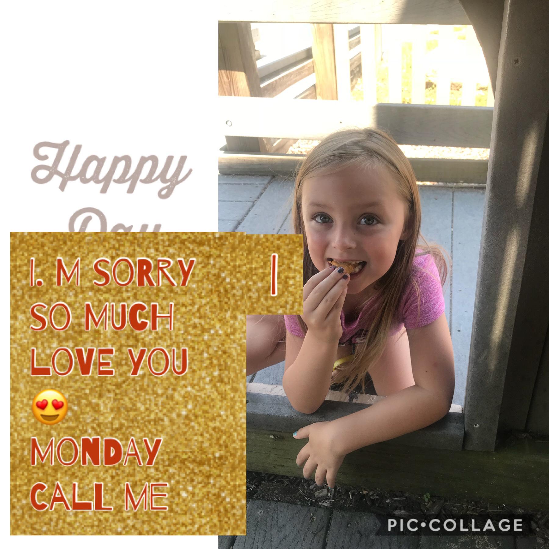 My sister  eat McDonald’s at the park she was so cute and lovers ❤️❤️❤️❤️❤️