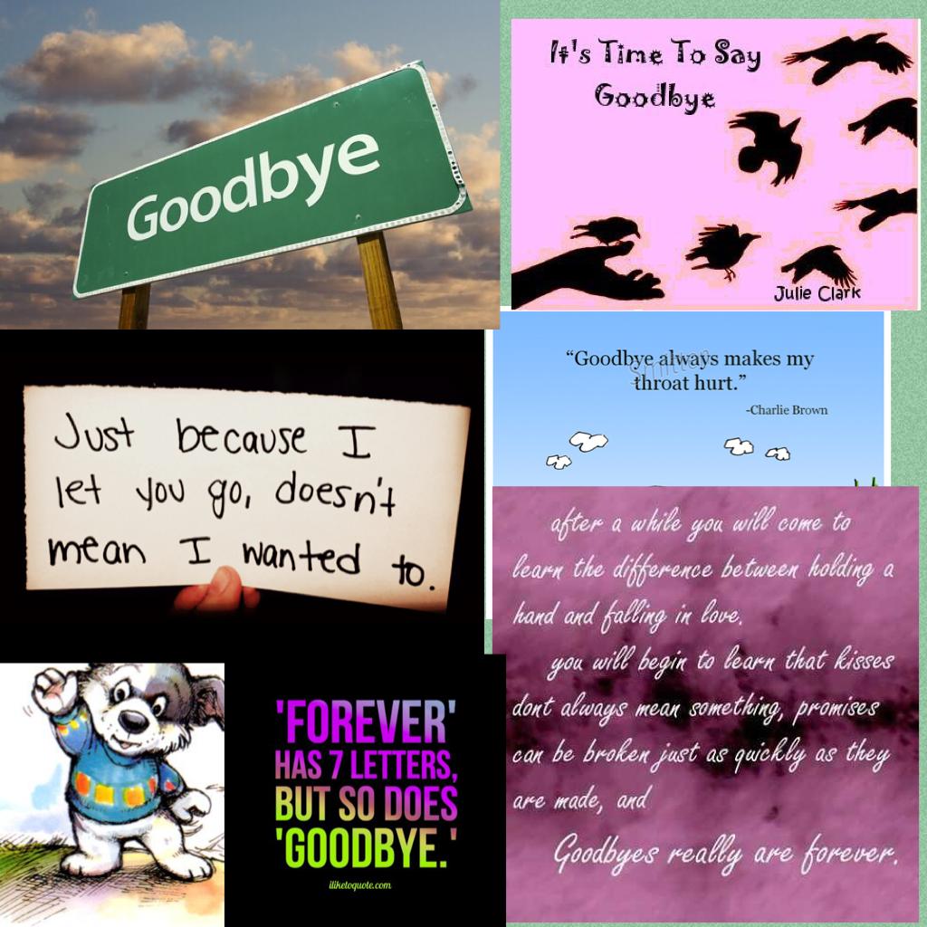 There will always be a goodbye in your life