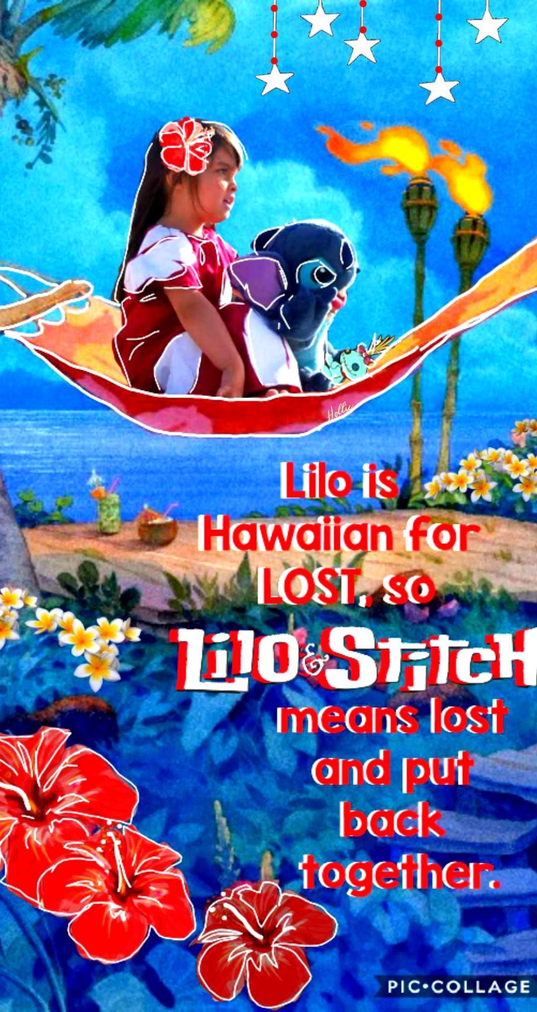 "lost and put back together"  . ohana lilo and stitch