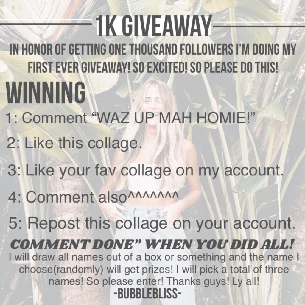 MAH FIRST EVER GIVEAWAY! ENTER!