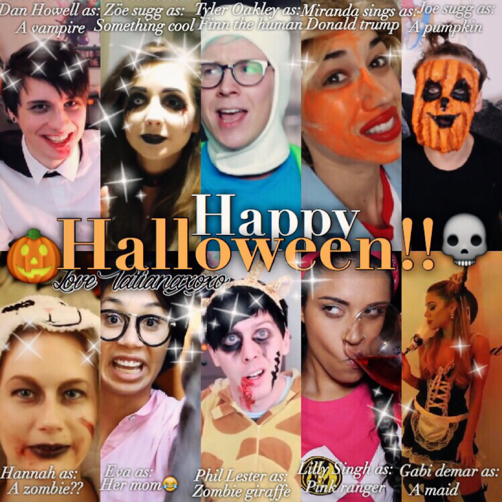 HAPPY HALLOWEEN🎃✨I hope you guys have an amazing night and stay safe!!🕸I hope you enjoy this I sort of viewed it as like the YouTubers in a movie and their parts idk😂🎀what are you being for Halloween?!tell me below!!and remember eat lots of candy!!🌚🌙