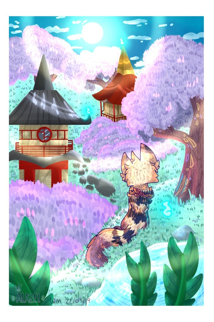 [TAP] 🏯Evening Hill🏯 [TAP]
---
THIS WAS SUCH A PAIN AHHH but I'm glad for it to be done after 5 days and now I can chill and design OCs qwq. My perspective is awful, I seriously  need to work on it.
Time: [5h 5m]