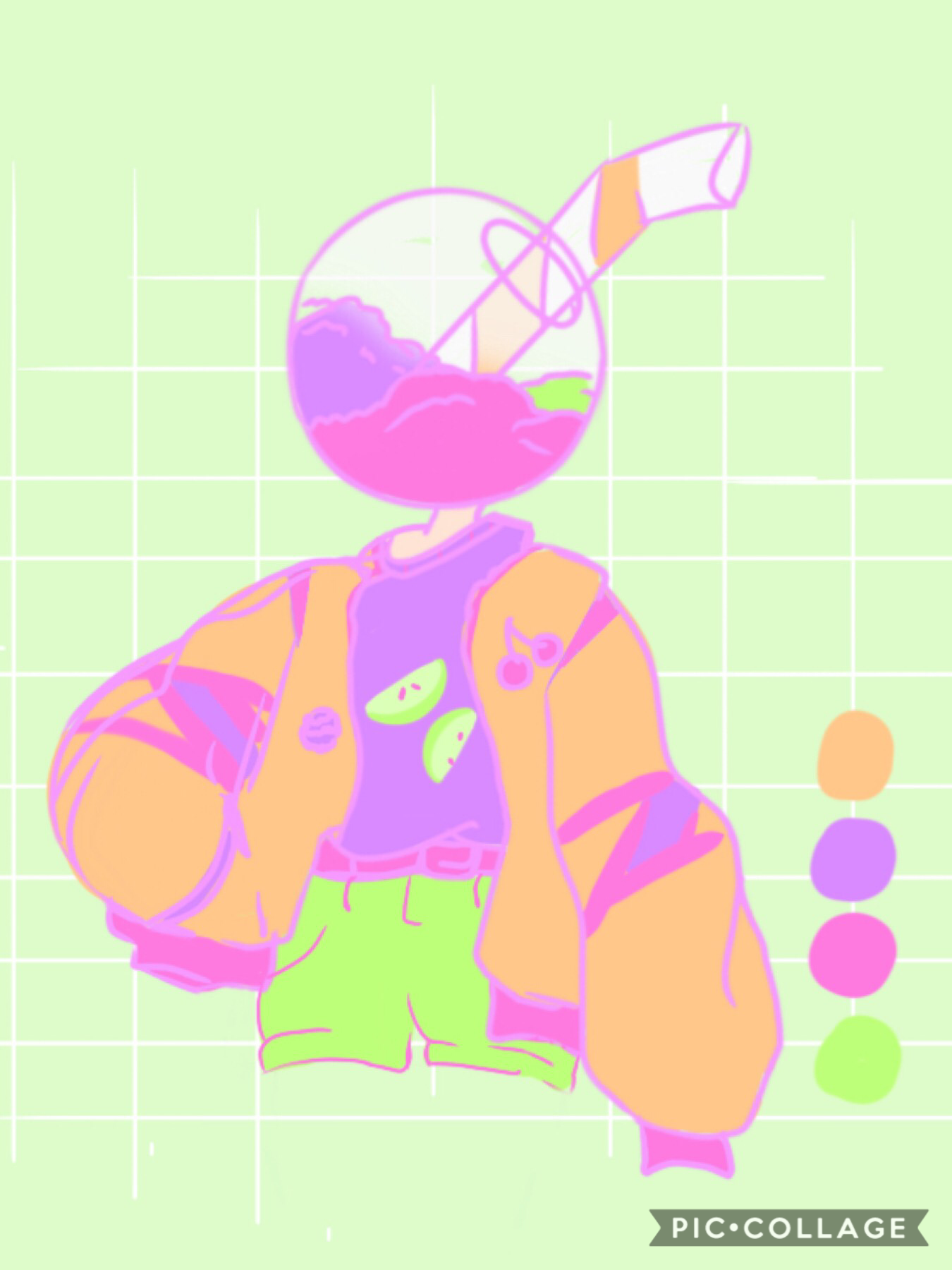 palette challenge from scorpioseas, made a bubbleboyo (tap)
bubbleheads are an open species from instagram, ill try to credit the original creator in the comments.