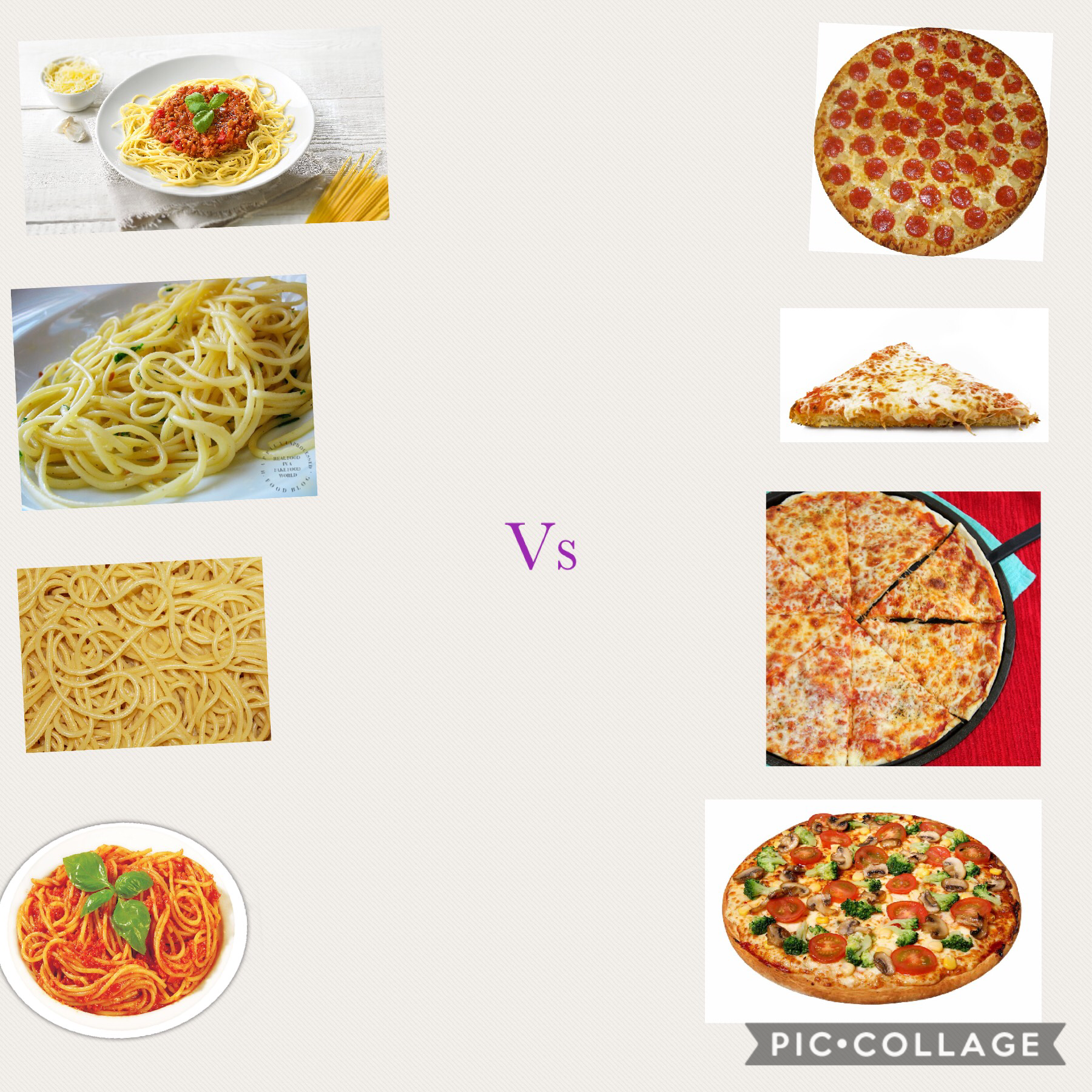 SPAGHETTI VS PIZZA