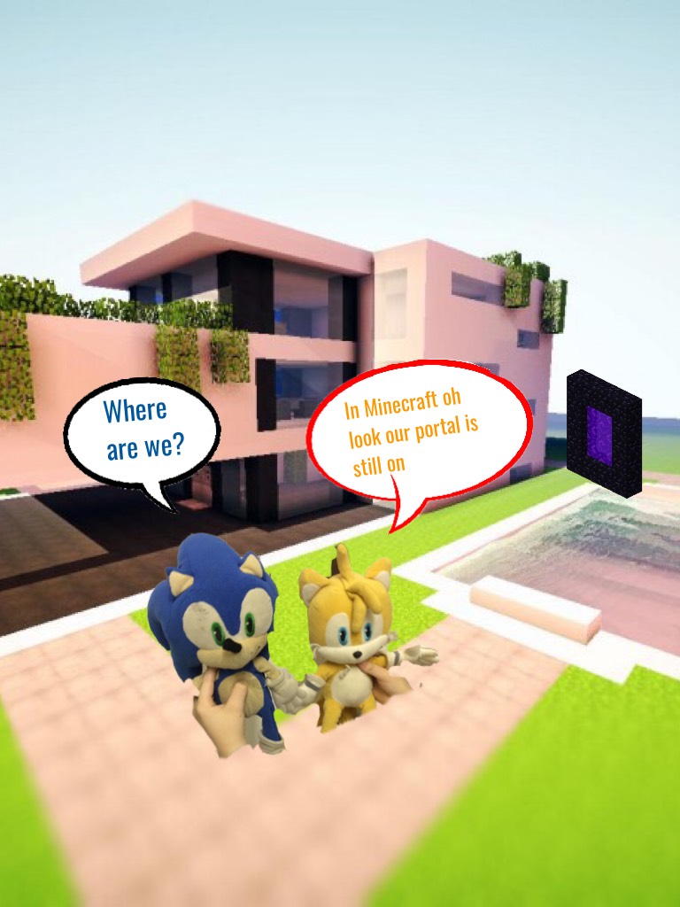 Sonic and tails go to Minecraft