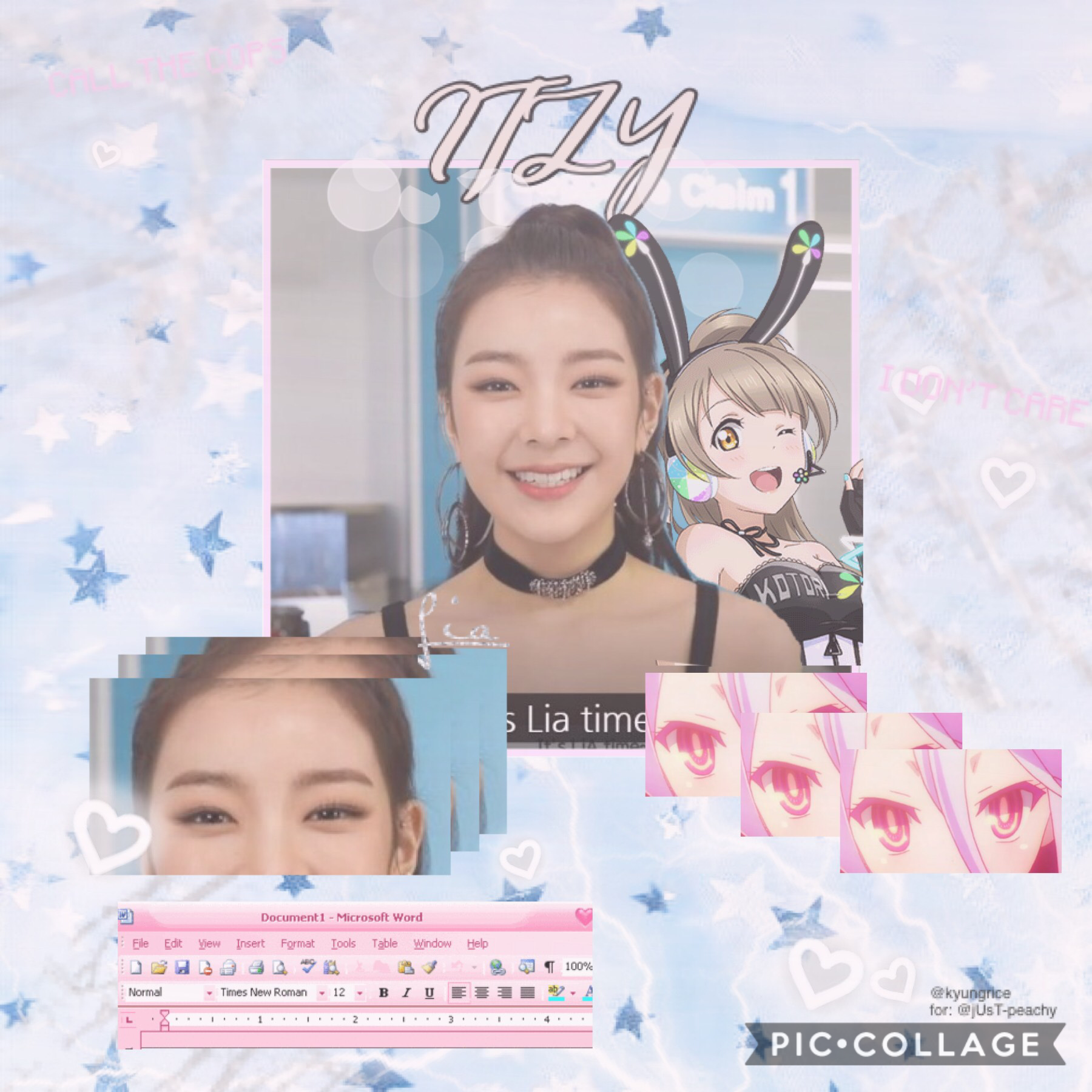 💘Lia💘↓

for @jUsT-peachy💞🤗
i don’t know if i respect the colors,but i hope you like it!
stan itzy!