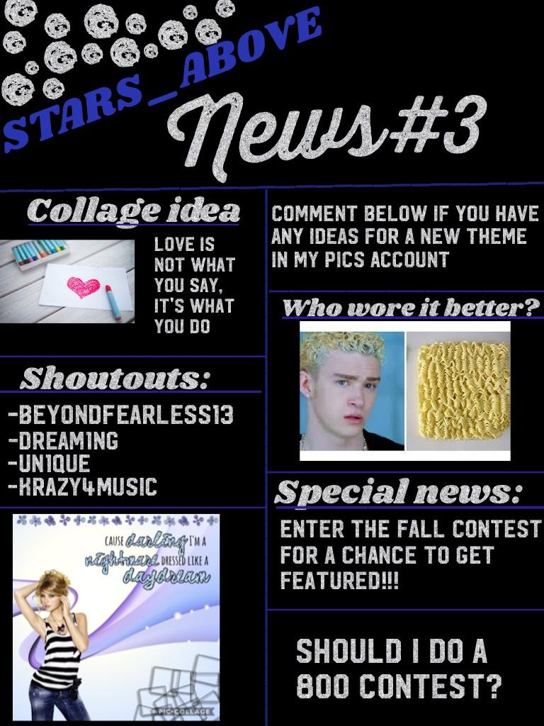 ✉️tap✉️
My third news!!!!!
Running out of inspiration so I decided to make another one😂