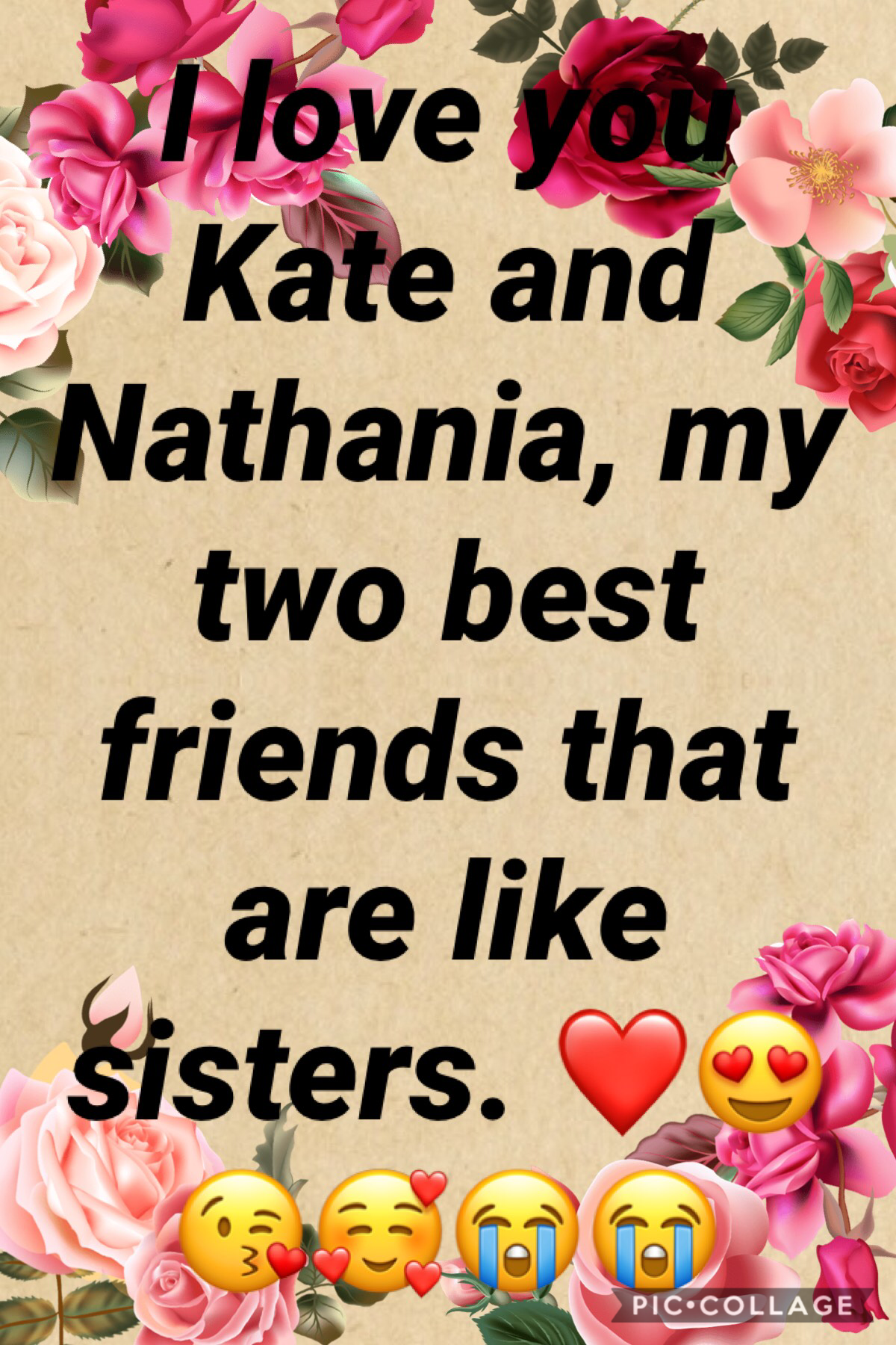 To my two bffs that feel like sisters i love you ❤️😭