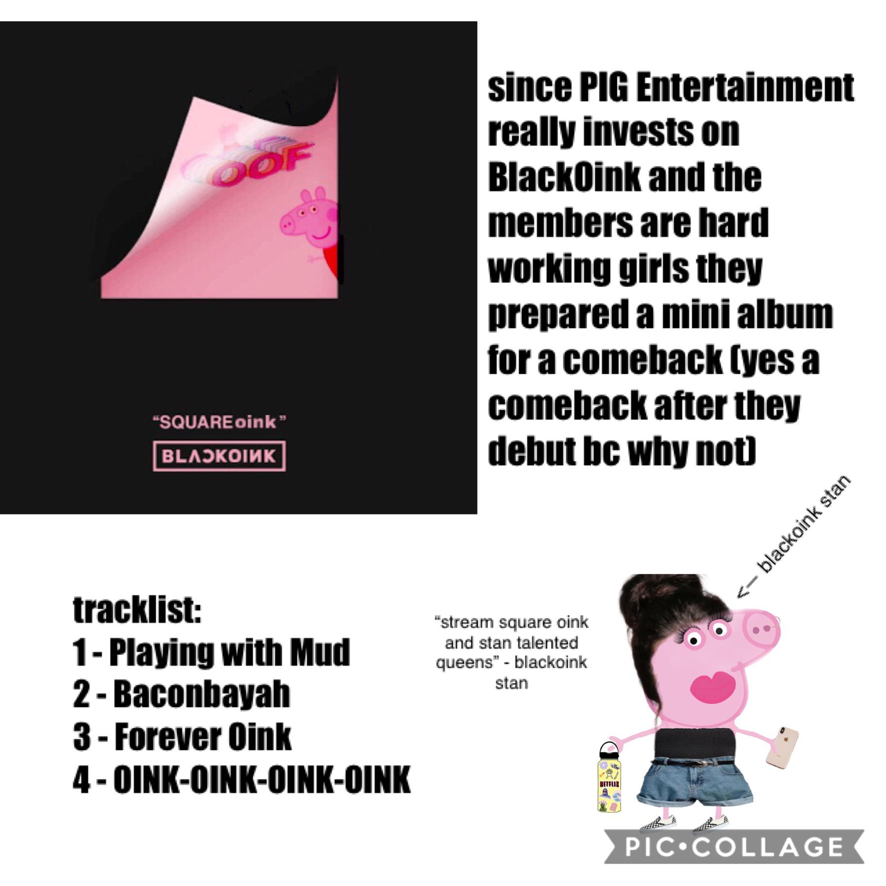 blackoink’s new album is out 🥰🐷 stan talented queens for good grades✌️
      ~mei