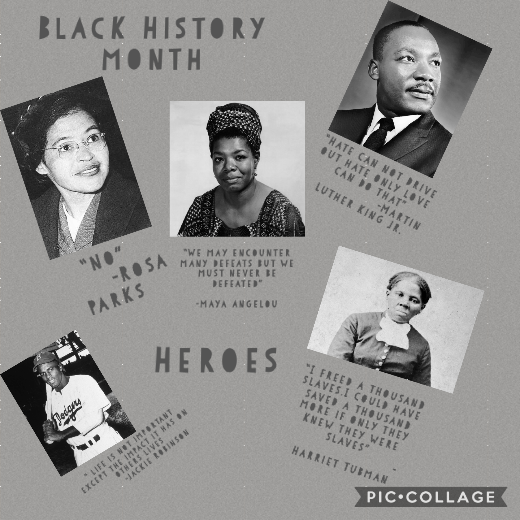 It’s February and that. Means it’s Black history month so to honor it I made this collage 