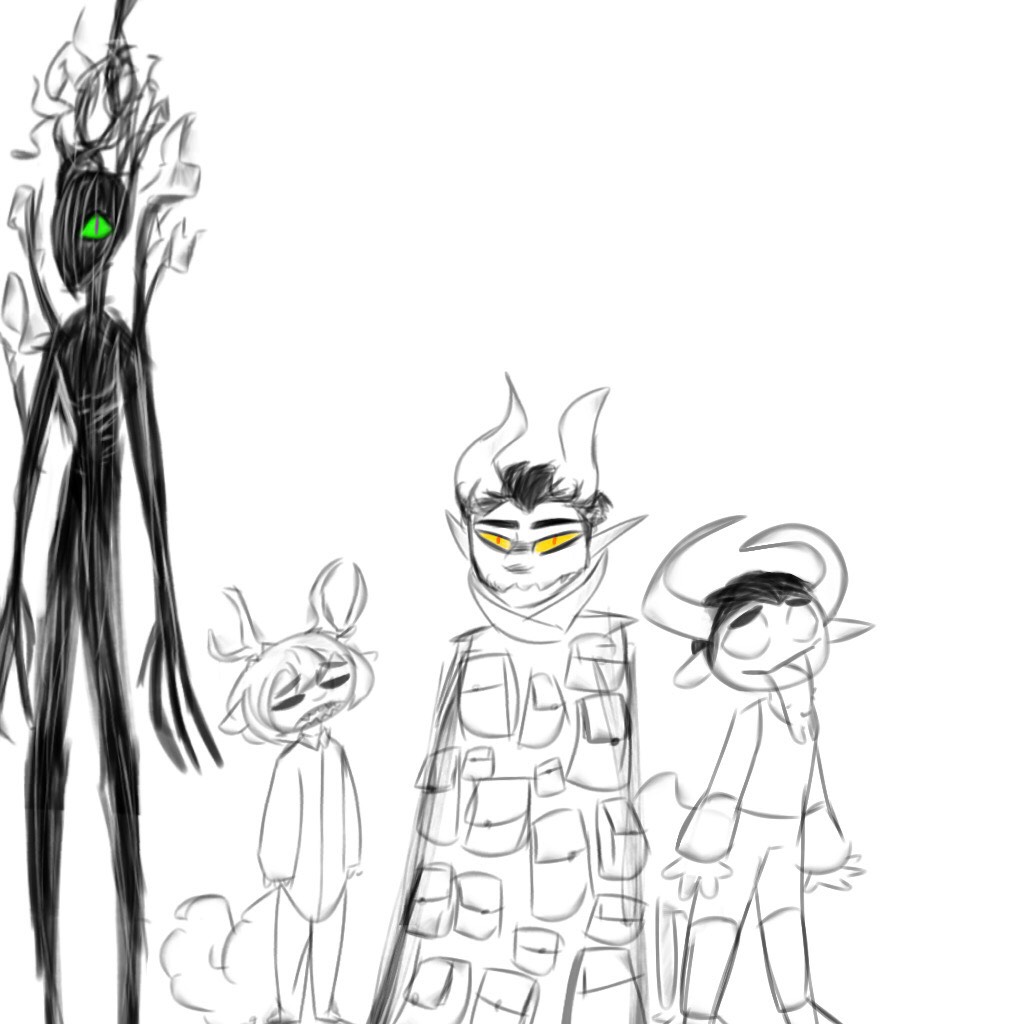 Wip of 4 of the sins (left to right: gluttony, sloth, greed, lust) 