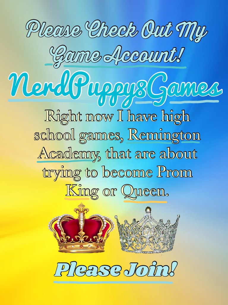 🐶🤓Tap🤓🐶


Please Check Out This Account: NerdPuppy8Games
Join the Competition!
