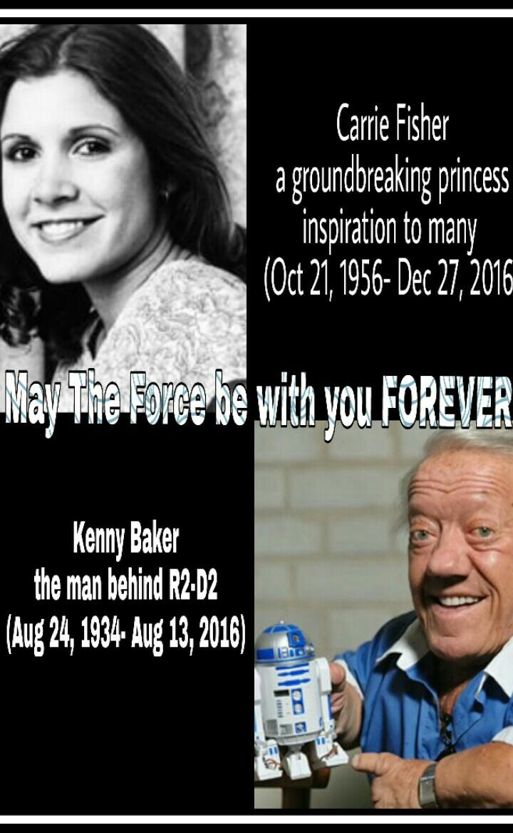 May The Force be with these two forever.  rest in pecace
