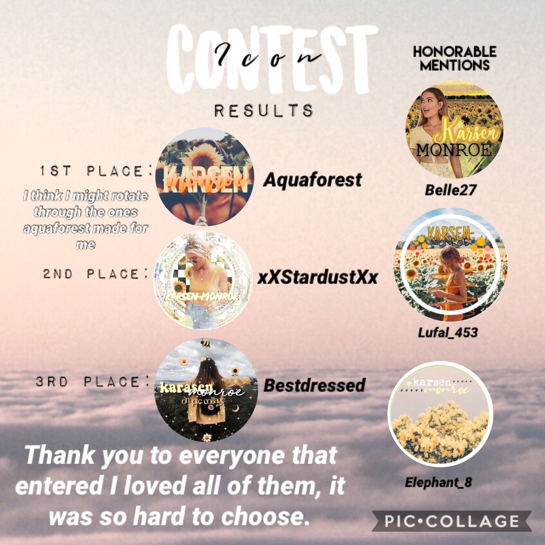 Results are in!!! Thank you to everyone that entered🌻💛✨