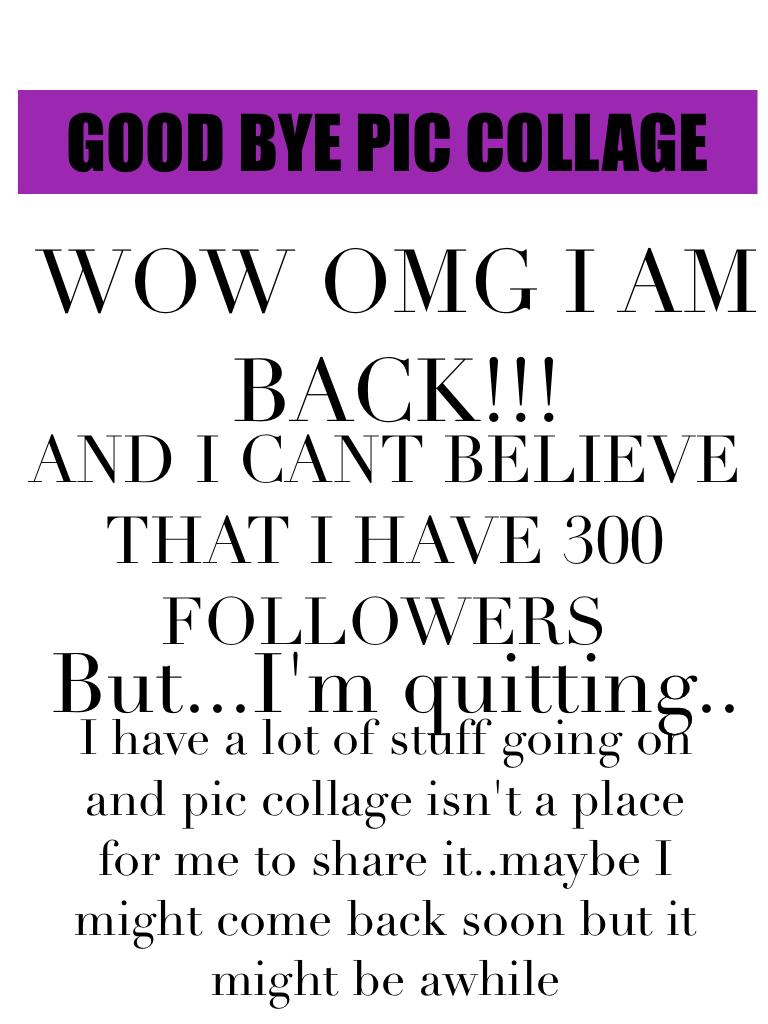 Good bye pic collage...