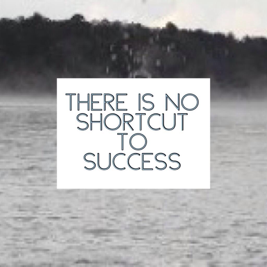There is no shortcut to success 
