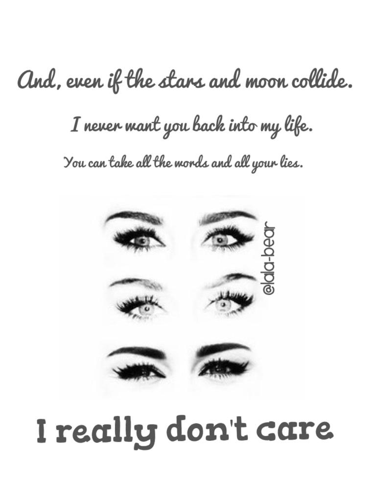 I really don't care