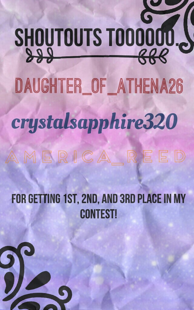 I'm so sorry crystalsapphire320, I spelled your name wrong!