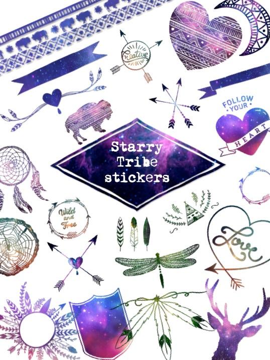 Starry Tribe stickers 