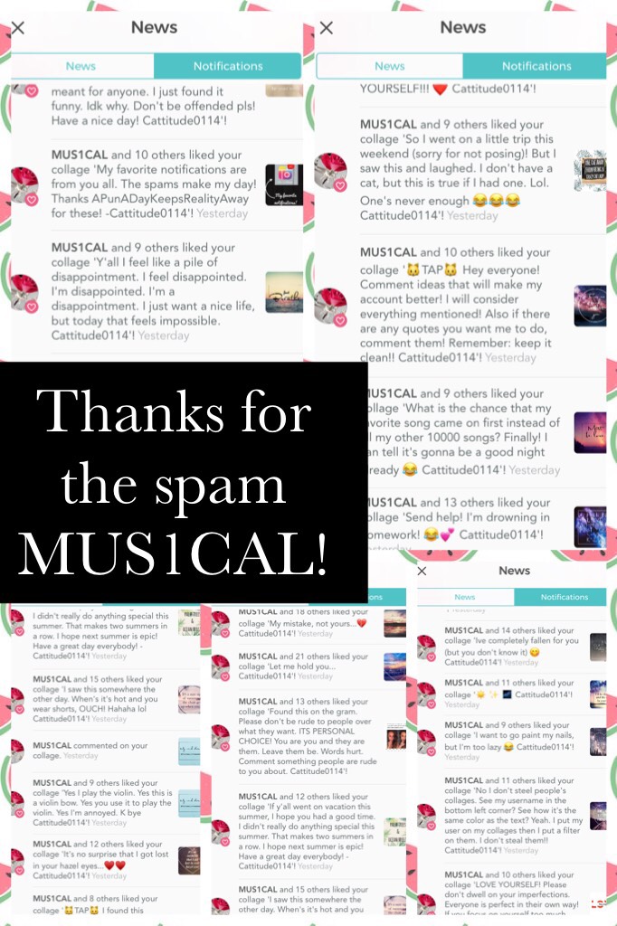 Thanks for the spam MUS1CAL!!
-Cattitude0114