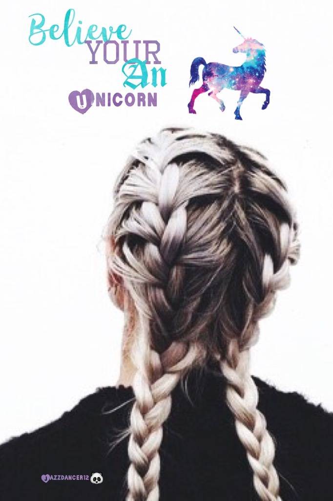 💜Tap💜
 QOTD: Do you like Unicorns
AOTD:yes I love Unicorns 

Tags : Unicon life,pc only, cute,French braids are life , purple,blue thanks 💜💜💜💜 