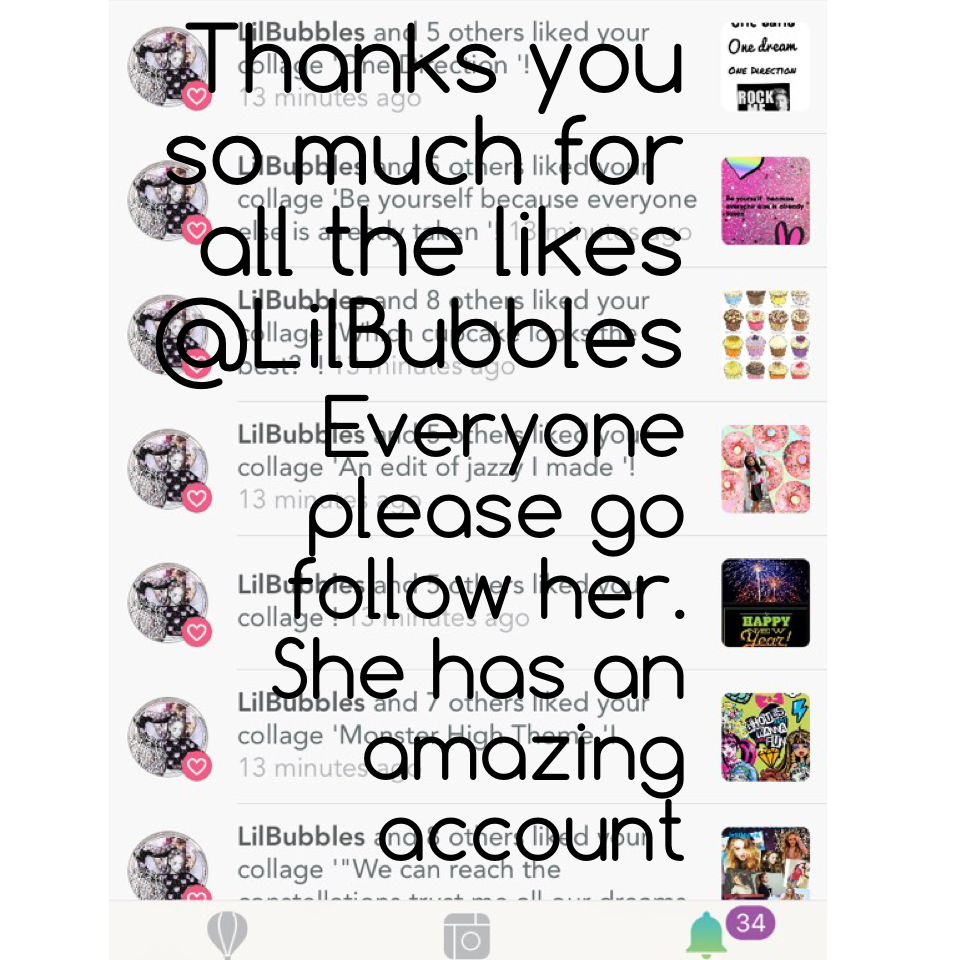 Thanks you so much for all the likes @LilBubbles
Everyone please go follow her and check out her amazing account
